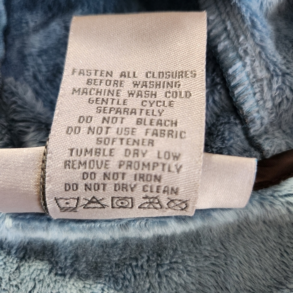 FREE COUNTRY Cozy Faux-Fur Lined Jacket - Light Blue Interior Size Medium - Picture 10 of 10